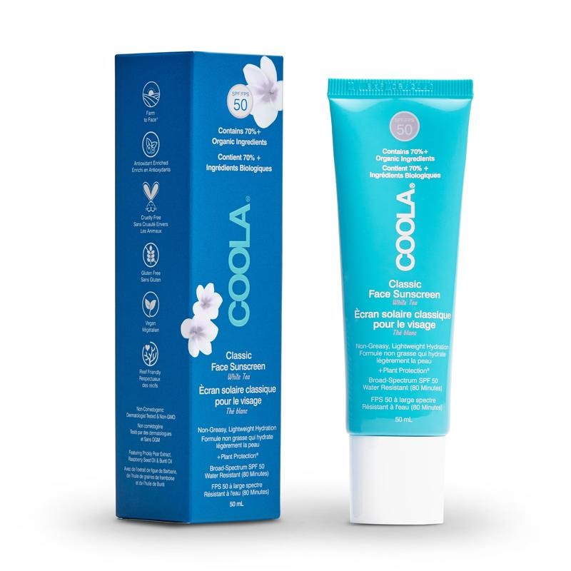 COOLA CLASSIC FACE ORGANIC SUNSCREEN LOTION SPF 50 - WHITE TEA
