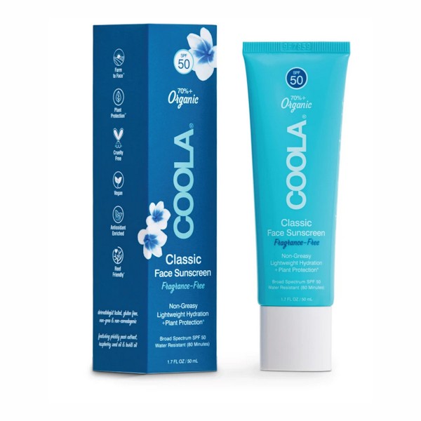 Coola Classic Face Organic Sunscreen Lotion SPF 50 - Fragrance Free