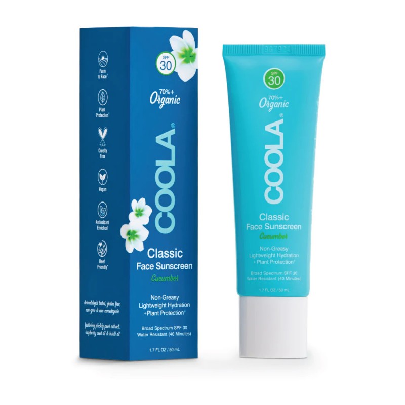 Coola Classic Face Organic Sunscreen Lotion SPF 50 - Cucumber